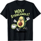 Holy Strikeamole Funny Avocado Bowling Strike T-Shirt - T-Shirt | Black