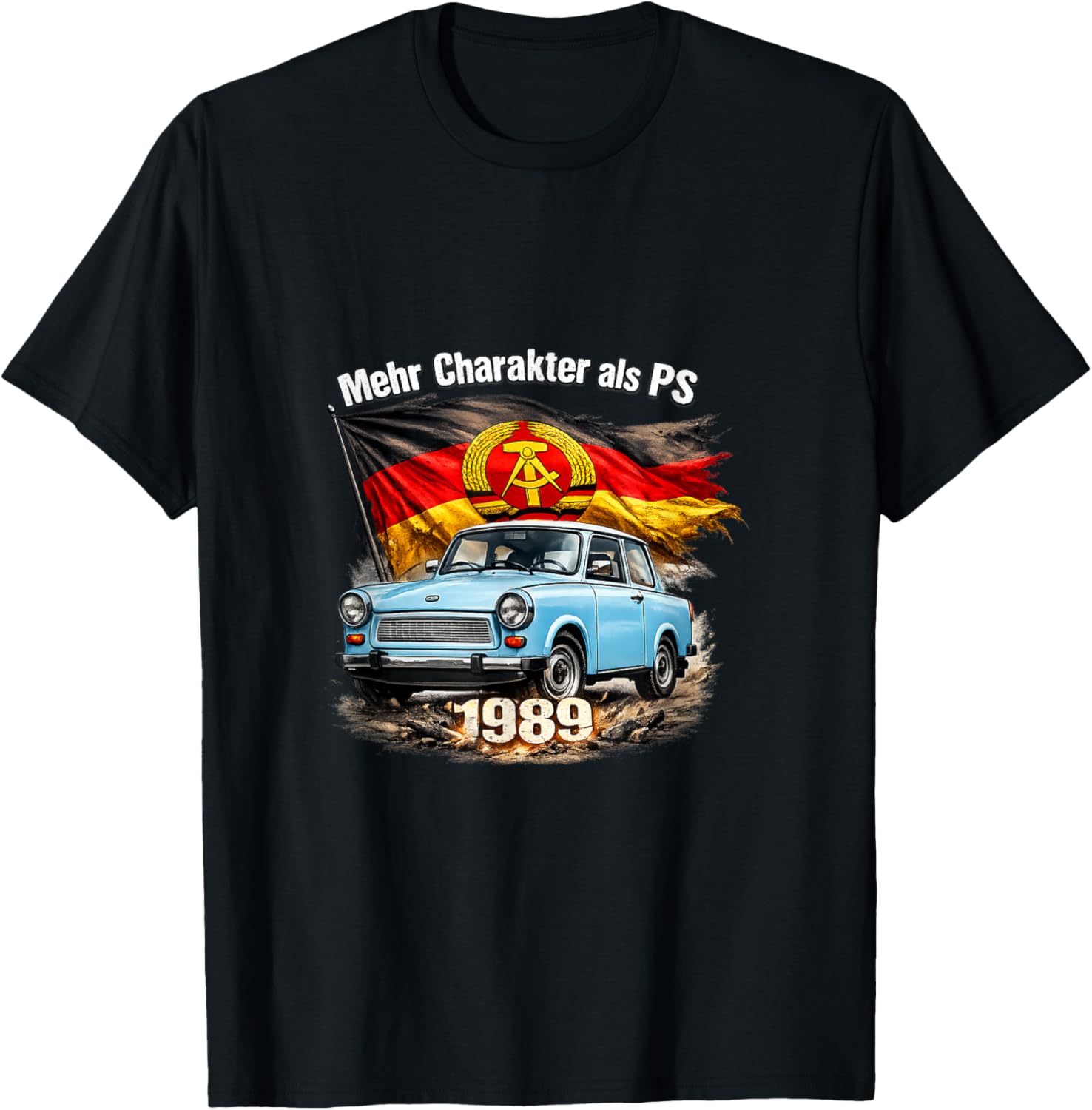 Ostalgie Rennpappe Trabant - Mehr Charakter als PS. - Trabi T-Shirt - T-Shirt | Black