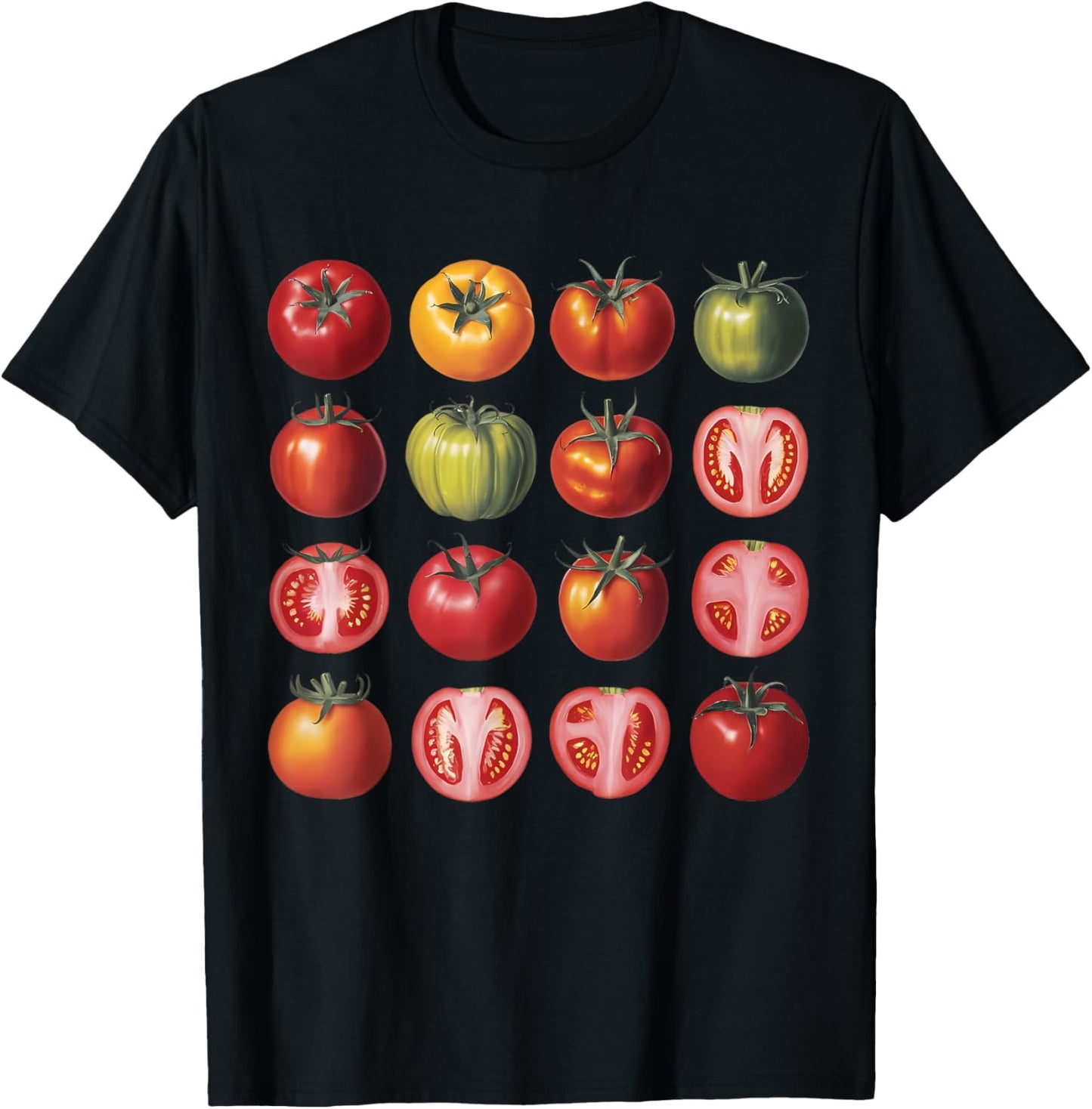 Tomato Lover Design Breeds of Tomatoes Farmer's Market Women T-Shirt - T-Shirt | Black