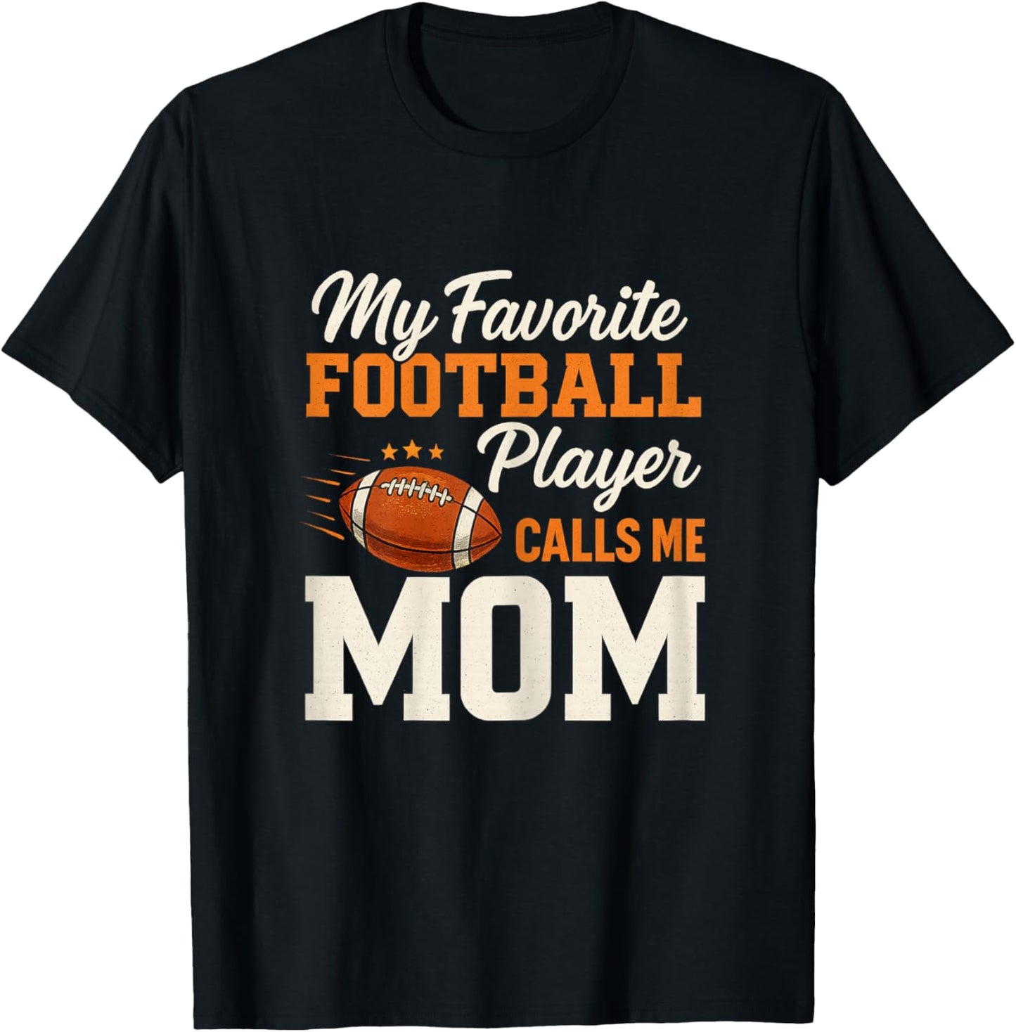 Mothers Day American Football Player Mom Sports Football T-Shirt - T-Shirt | Black