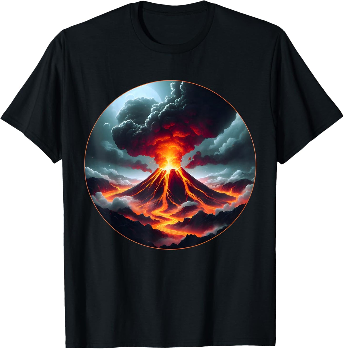 Cool erupting volcano Outfit for boys and girls T-Shirt - T-Shirt | Black