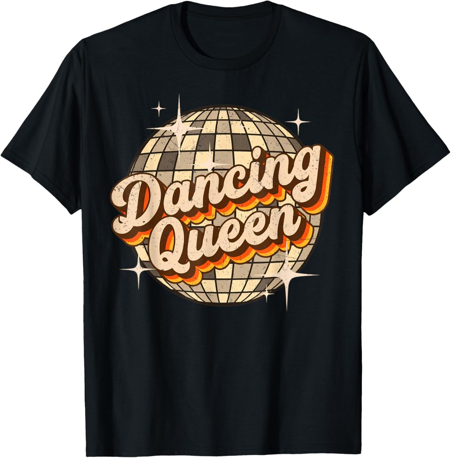 Dancing Queen Retro Discokugel T-Shirt - T-Shirt | Black