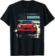 1985 IROC Z28 Front Profile USA Flag Muscle Car IROC Z T-Shirt - T-Shirt | Black