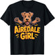 Airedale Girl Cartoon Airedale Pet Dog Breed Airedale T-Shirt - T-Shirt | Black