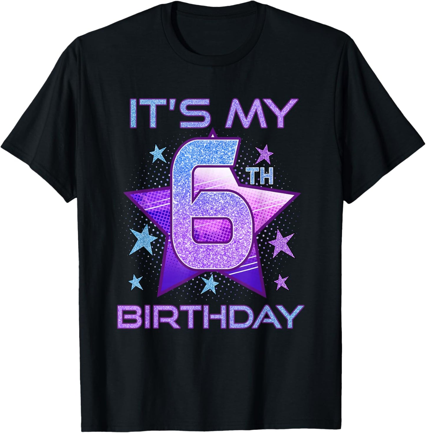 It's My 6th Birthday Girls 6 Years Old Birthday K-pop Kids T-Shirt - T-Shirt | Black