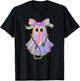 Fun Halloween Ghost for Nurses Medical Staff Coquette Bow T-Shirt - T-Shirt | Black