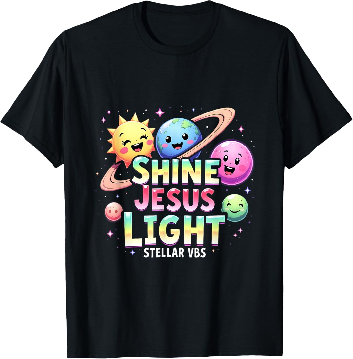 Stellar Space VBS 2025 Jesus Vacation School Camp Christian T-Shirt - T-Shirt | Black