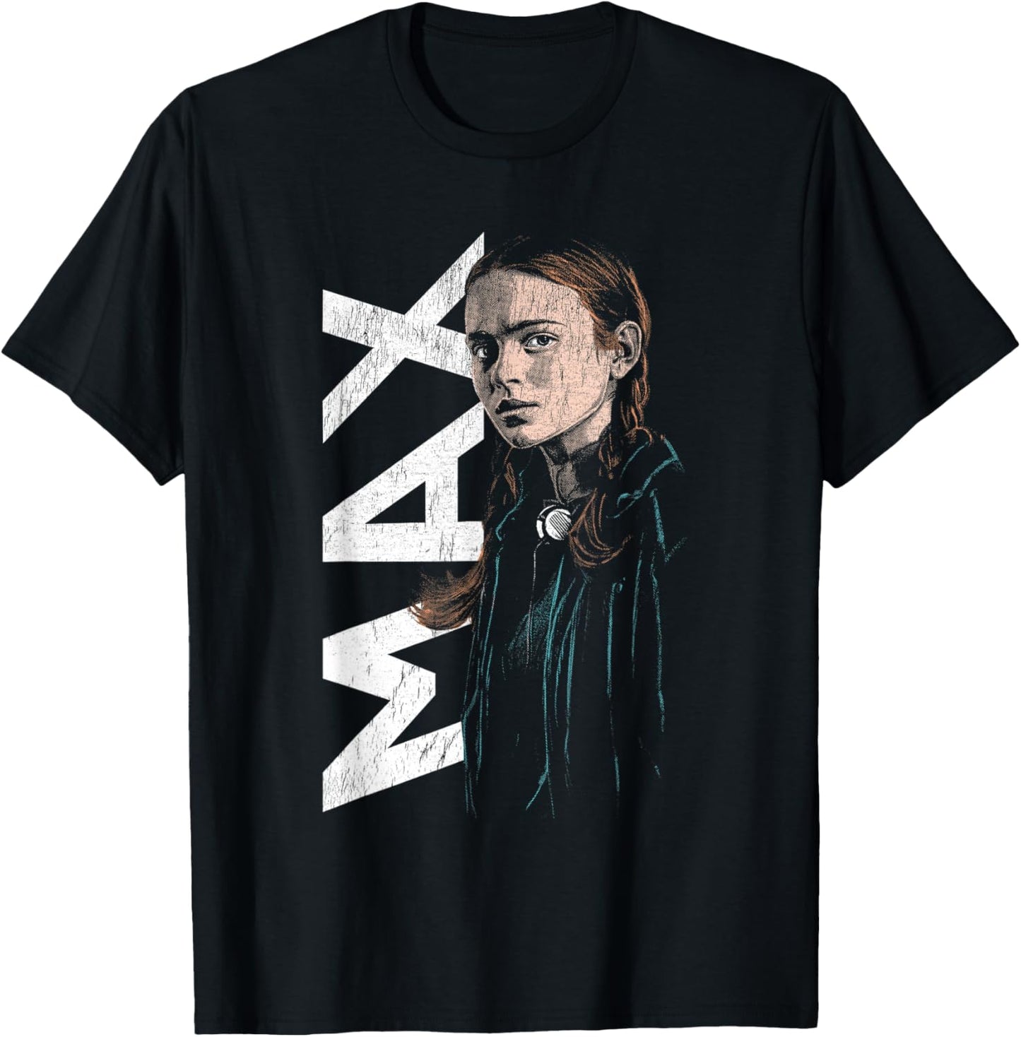 Stranger Things Max Neo Homage Officially Licensed T-Shirt - T-Shirt | Black