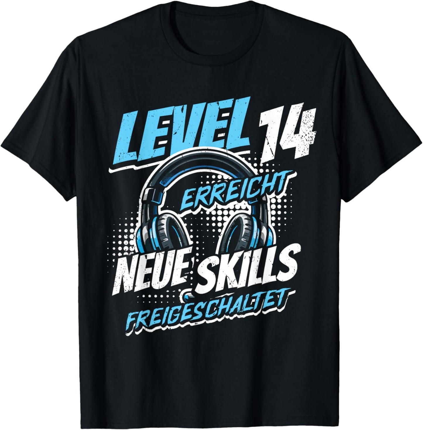 14. Geburtstag Jungen Video Gamer Level 14 Erreicht Junge T-Shirt - T-Shirt | Black