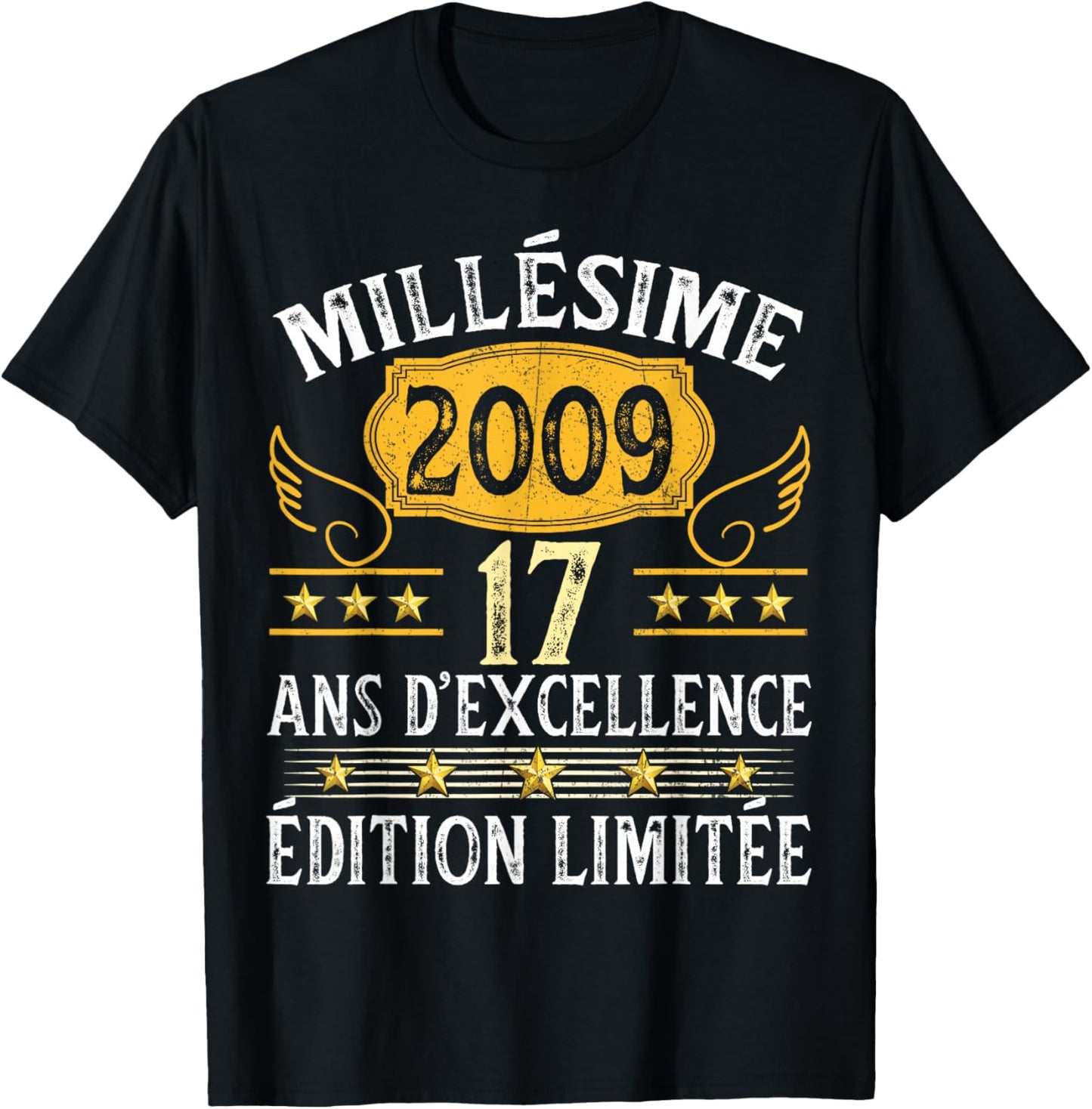 Vintage 2009 17 Ans Anniversaire Homme Garcon Millésime 2009 T-Shirt - T-Shirt | Black
