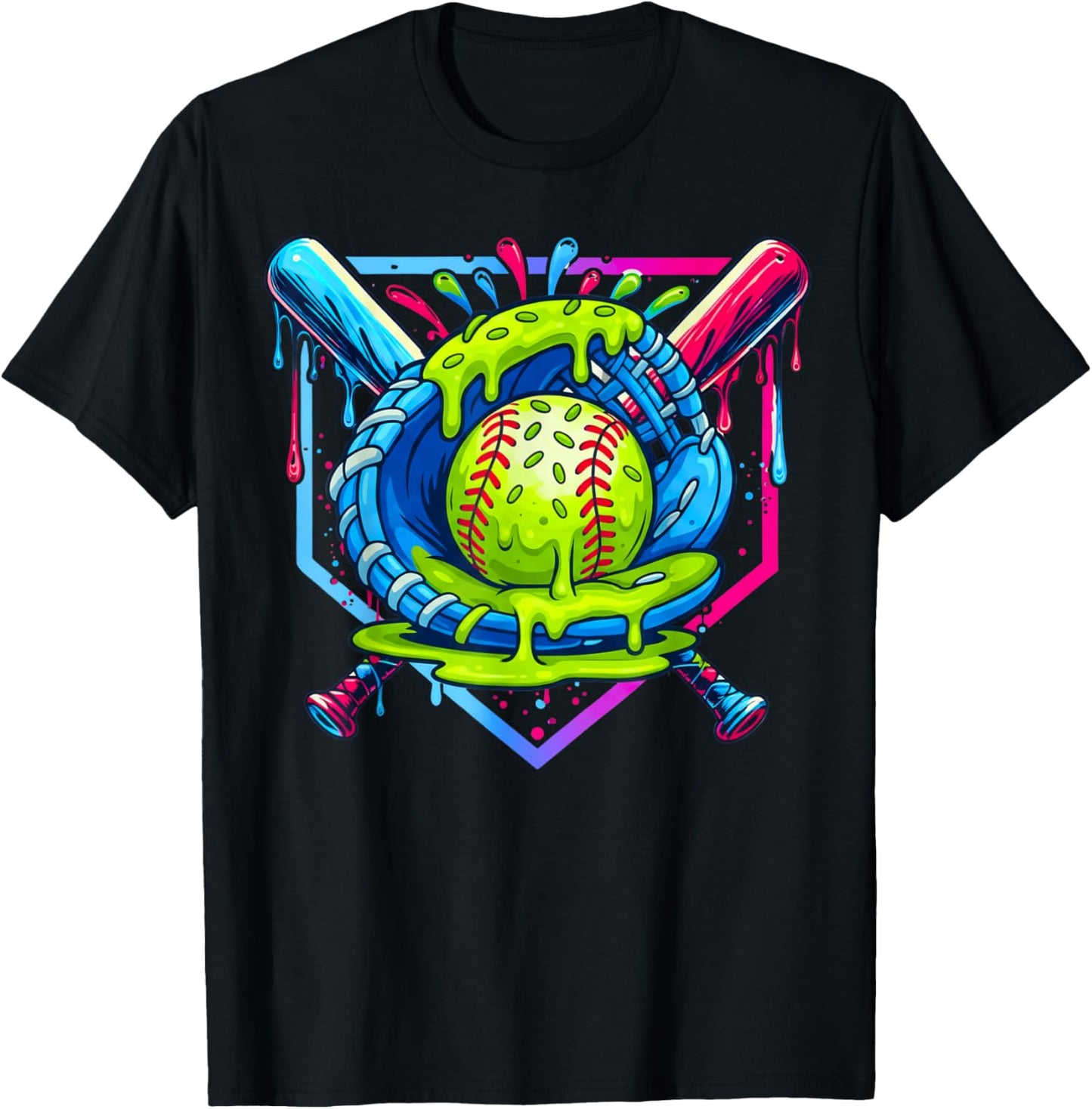 Baseball Respect The Drip Boys Baseball T-Shirt - T-Shirt | Black