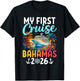My First Cruise Bahamas 2026 First Time Cruiser Trip T-Shirt - T-Shirt | Black