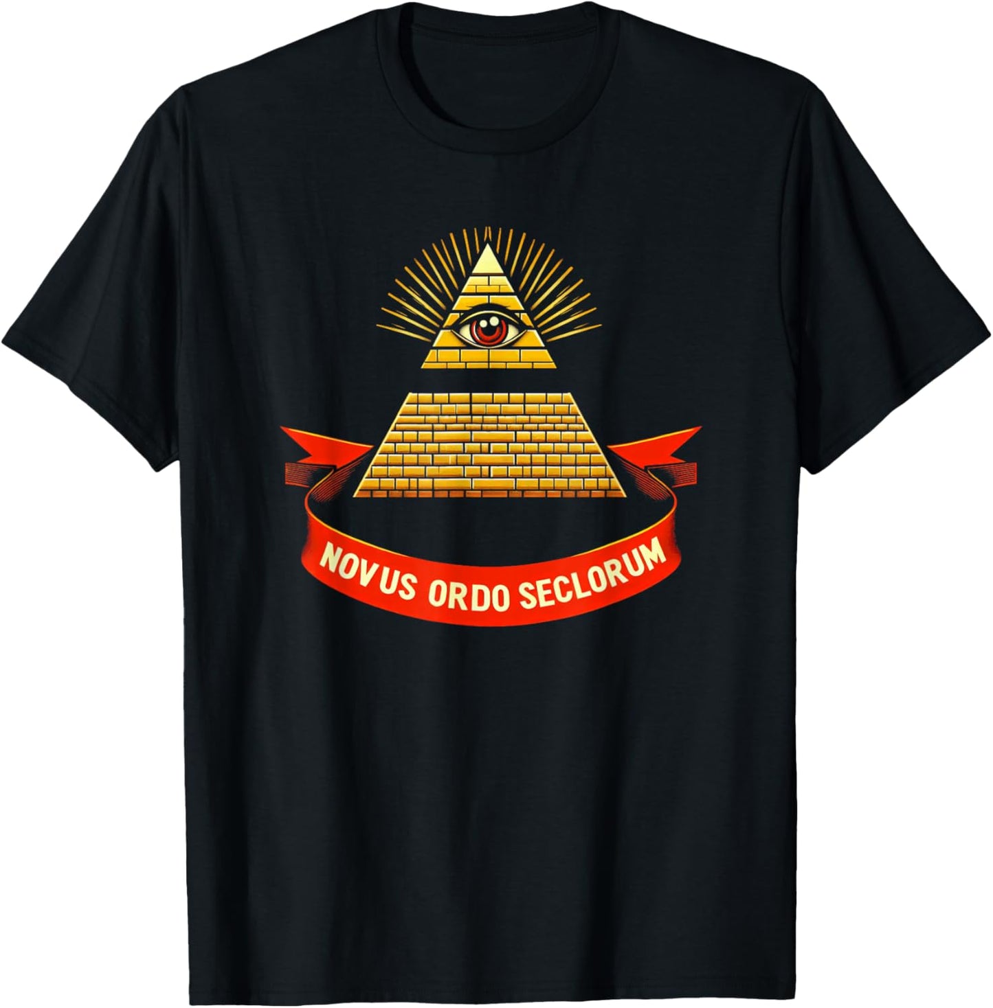 Desperately Seeking Susan's Illuminati Freemason Pyramid Eye T-Shirt - T-Shirt | Black