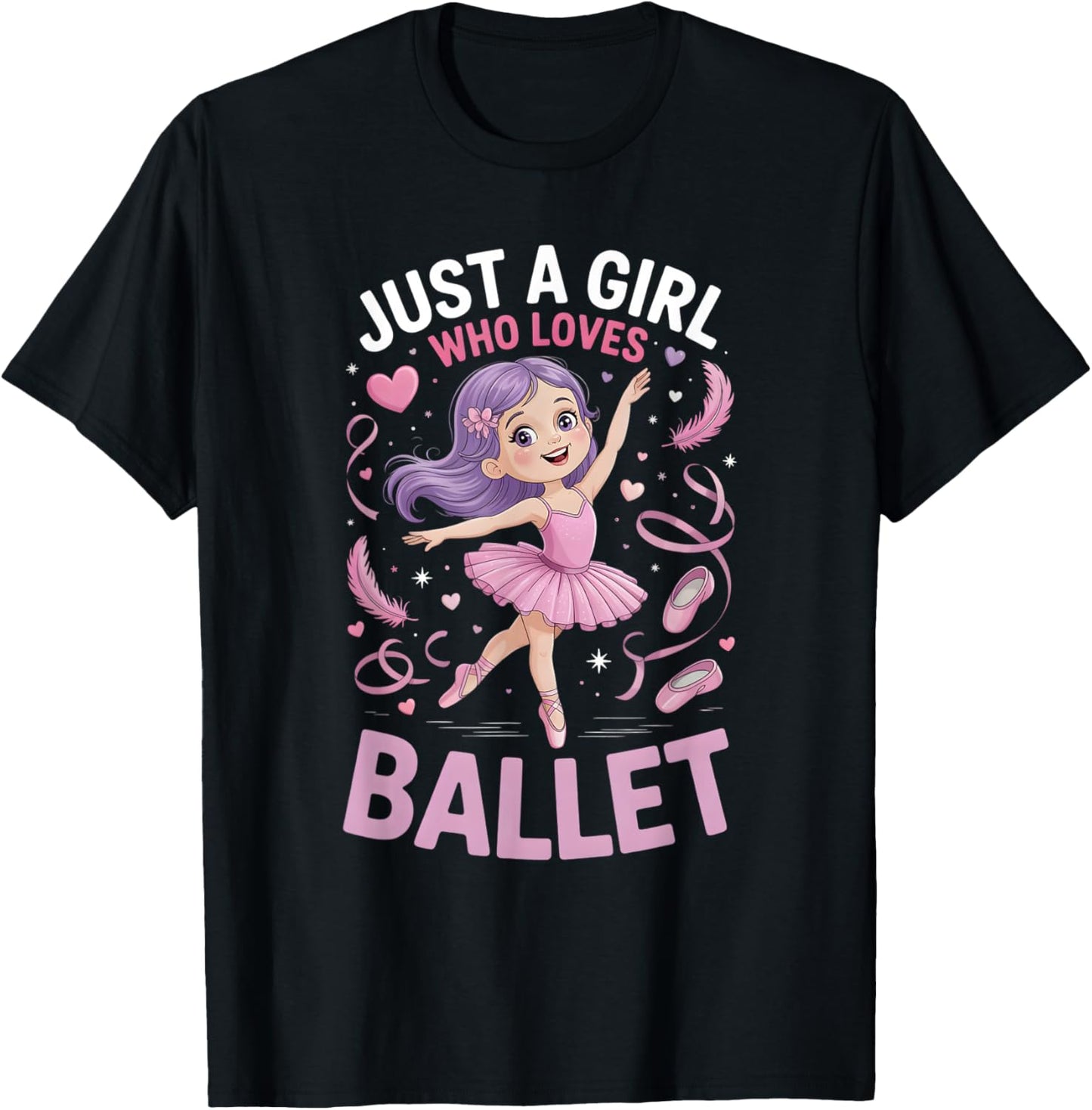 Girls Ballet T-Shirt - T-Shirt | Black