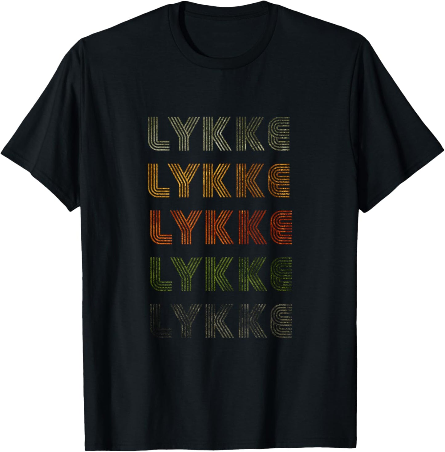 Love Heart Lykke Grunge Vintage Style Black Lykke T-Shirt - T-Shirt | Black