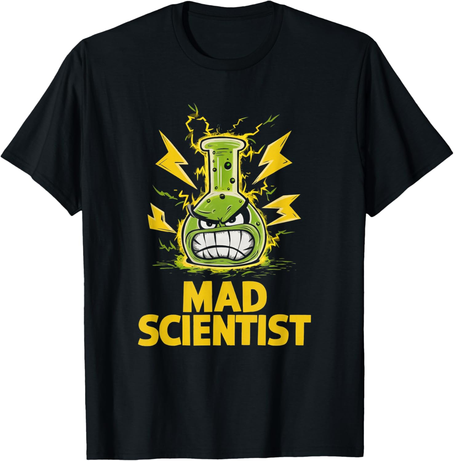 Mad Scientist Kids Youth Adult Science Teacher Chemistry T-Shirt - T-Shirt | Black