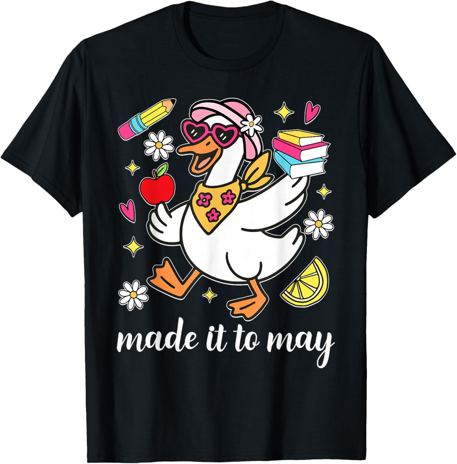 Made It to May Goose Last Day of School Teachers Students T-Shirt - T-Shirt | Black