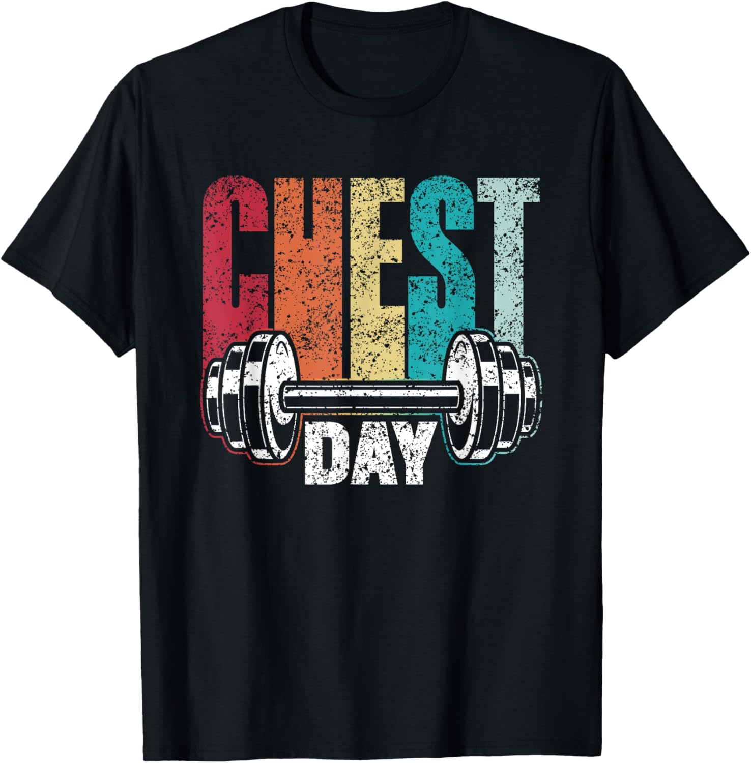 Chest Day Workout Weightlifting Gym Bodybuilding Chest Day T-Shirt - T-Shirt | Black