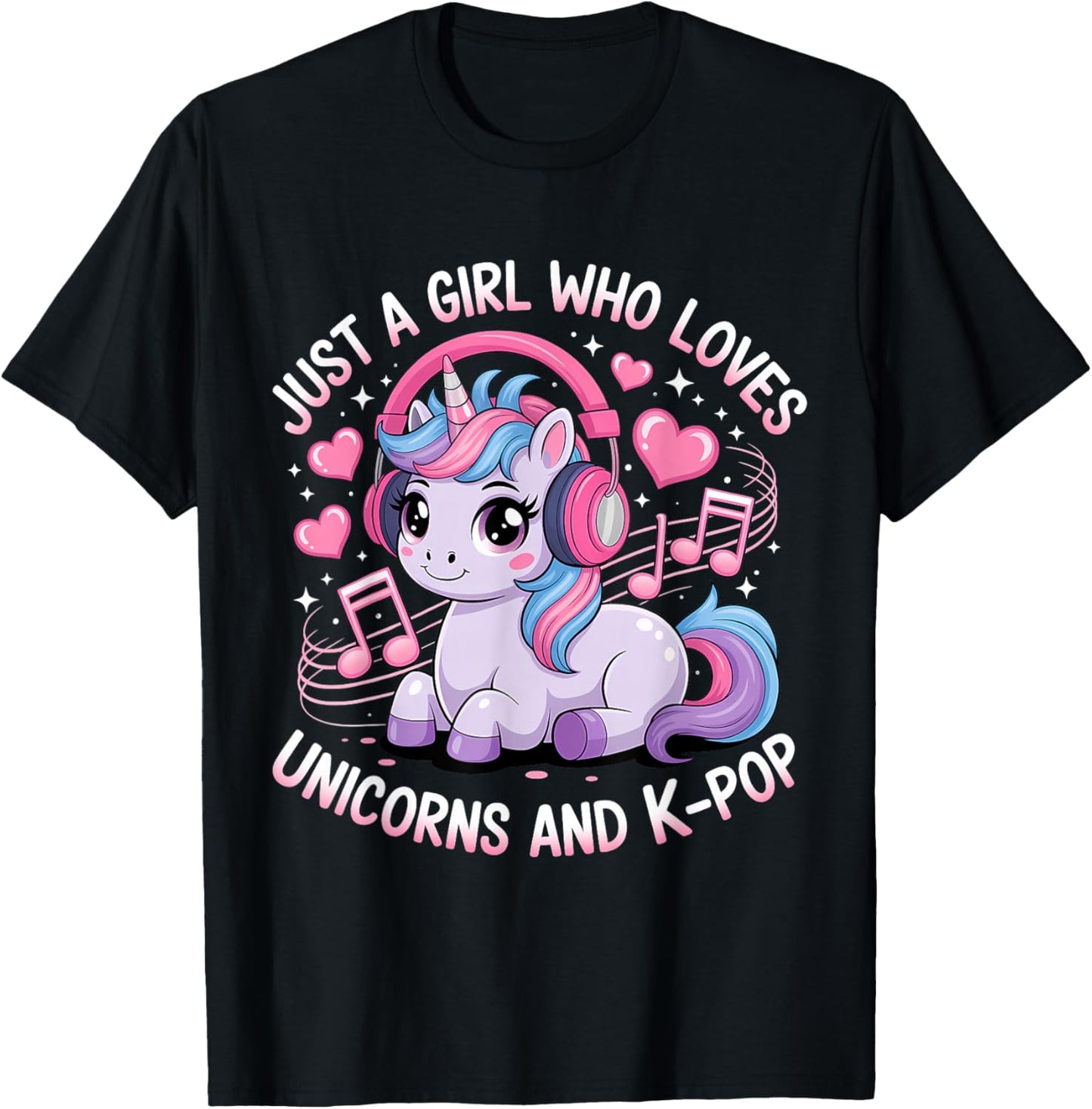 K-Pop Just A Girl Who Loves Unicorns and K-Pop K Pop Kpop T-Shirt - T-Shirt | Black