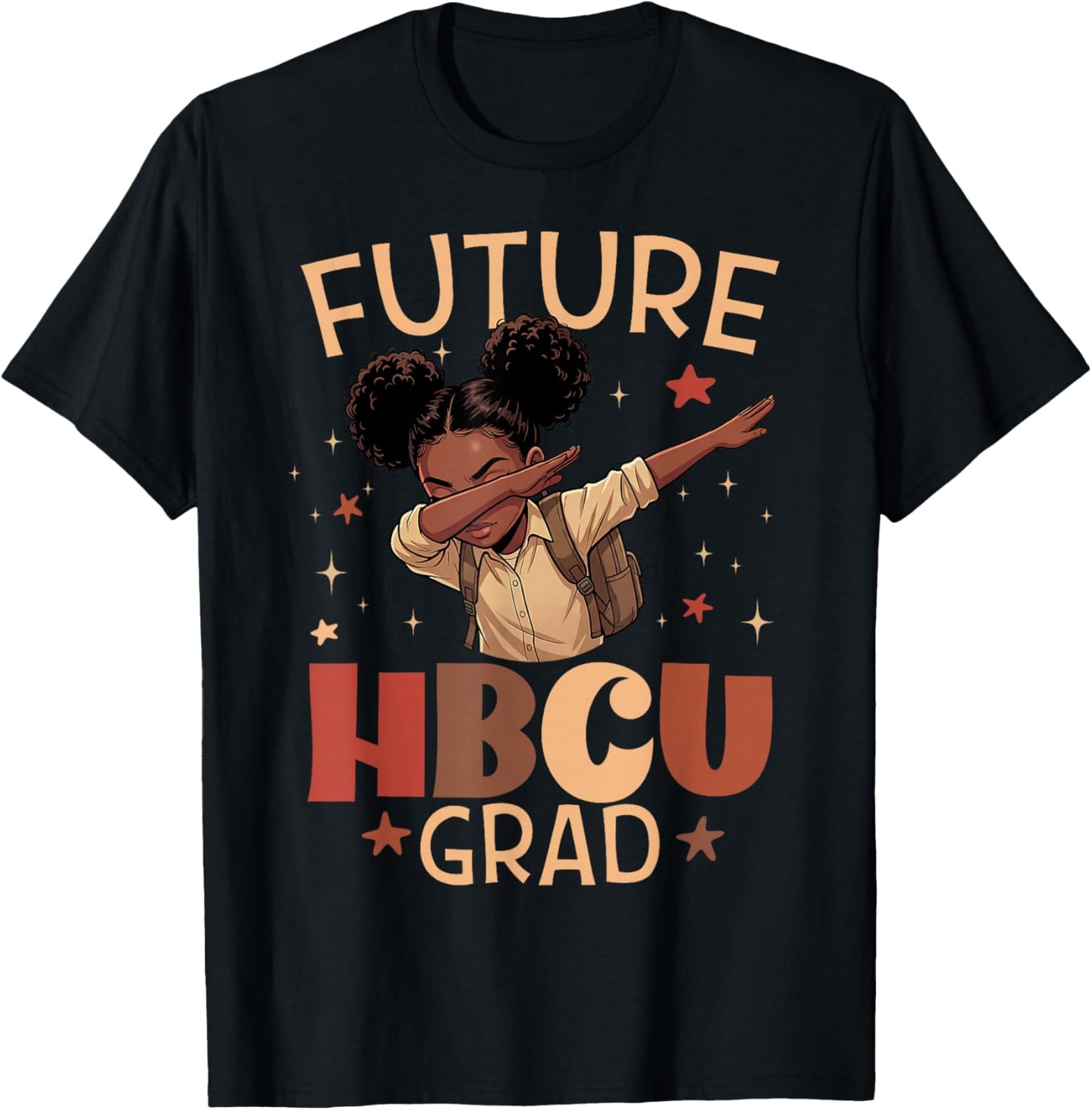 Future HBCU Grad Dabbing Girls Graduation HBCU T-Shirt - T-Shirt | Black