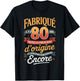 Fabriqué il y a 80 Ans Vintage 80 Ans Anniversaire Blague T-Shirt - T-Shirt | Black