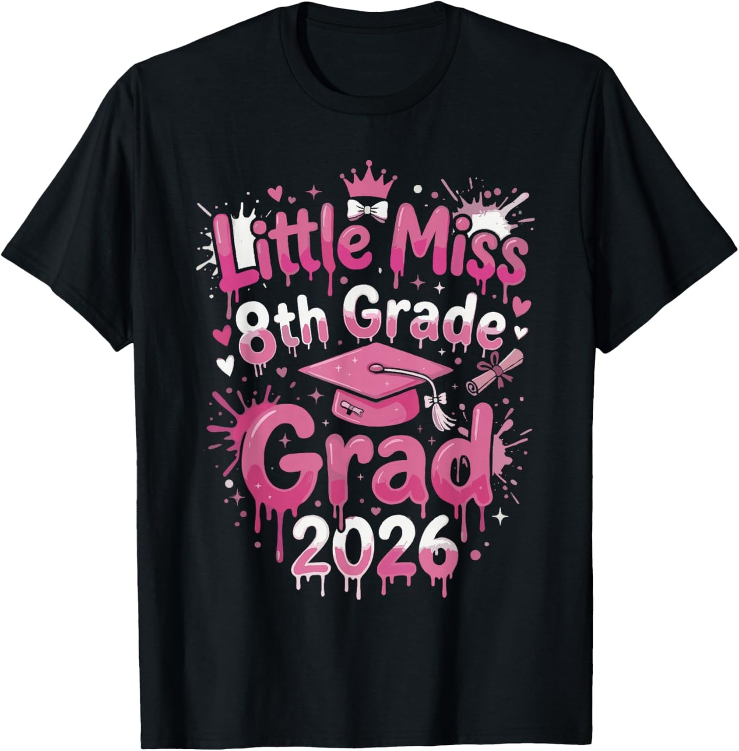 8th Grade Graduation Outfits Girls, Little 8th Grade T-Shirt - T-Shirt | Black