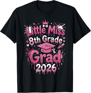 8th Grade Graduation Outfits Girls, Little 8th Grade T-Shirt - T-Shirt | Black