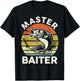 Master Baiter Fishing-Shirt Kids Men Bass Dad Fishing T-Shirt - T-Shirt | Black