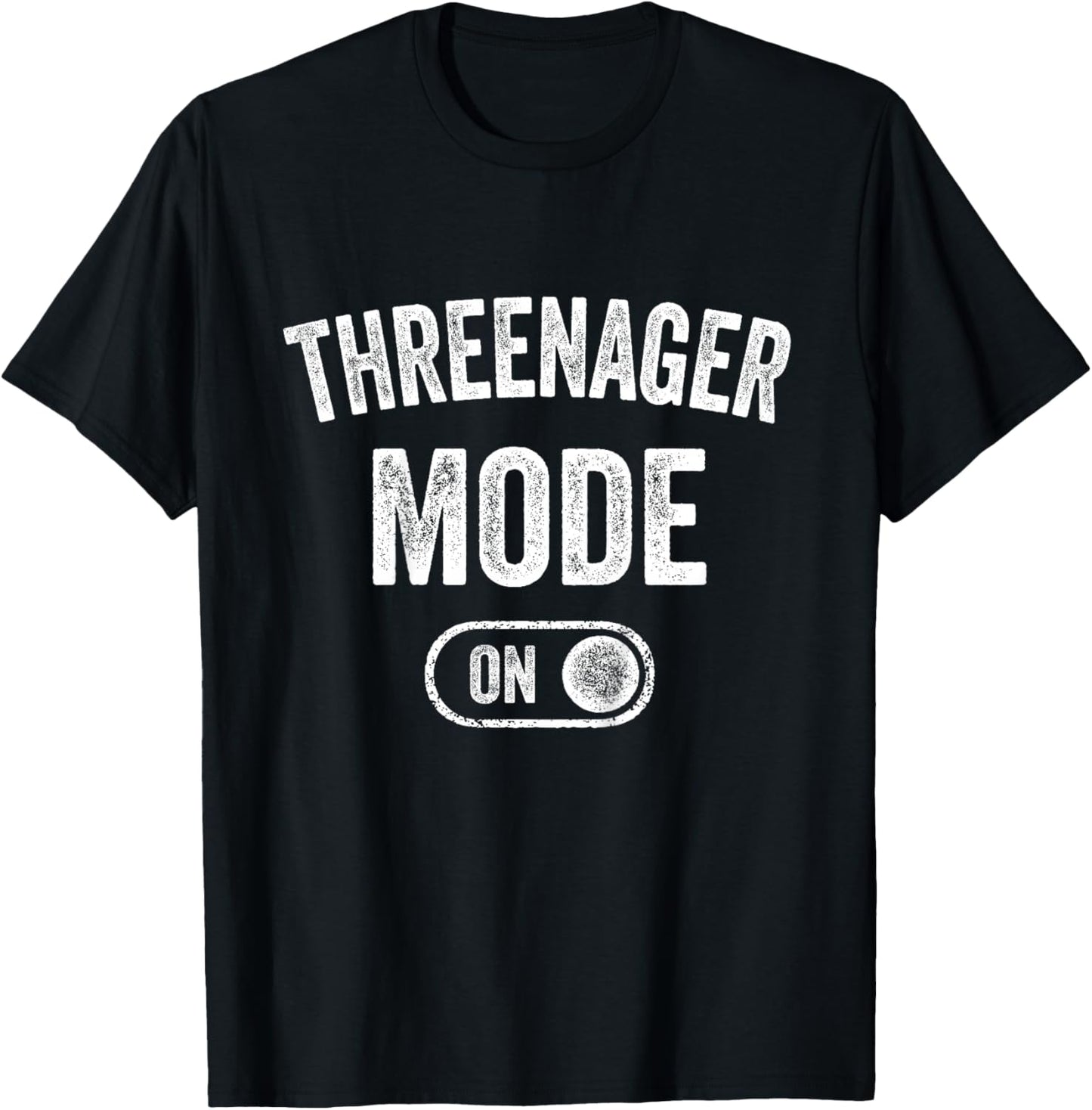 Kids Threenager Mode On 3rd Birthday Gifts Third Bday 3 Years Old T-Shirt - T-Shirt | Black