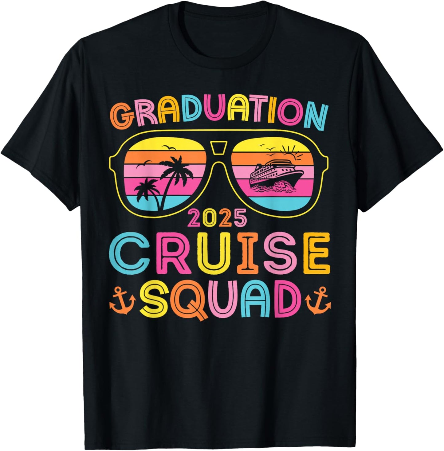 Graduation Cruise Squad 2025 Seniors Cruise Crew Matching T-Shirt - T-Shirt | Black