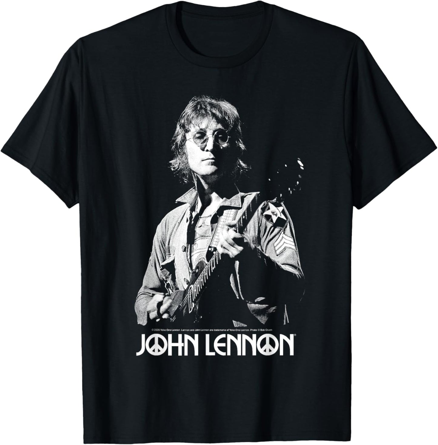 John Lennon - Oversized Portrait T-Shirt - T-Shirt | Black
