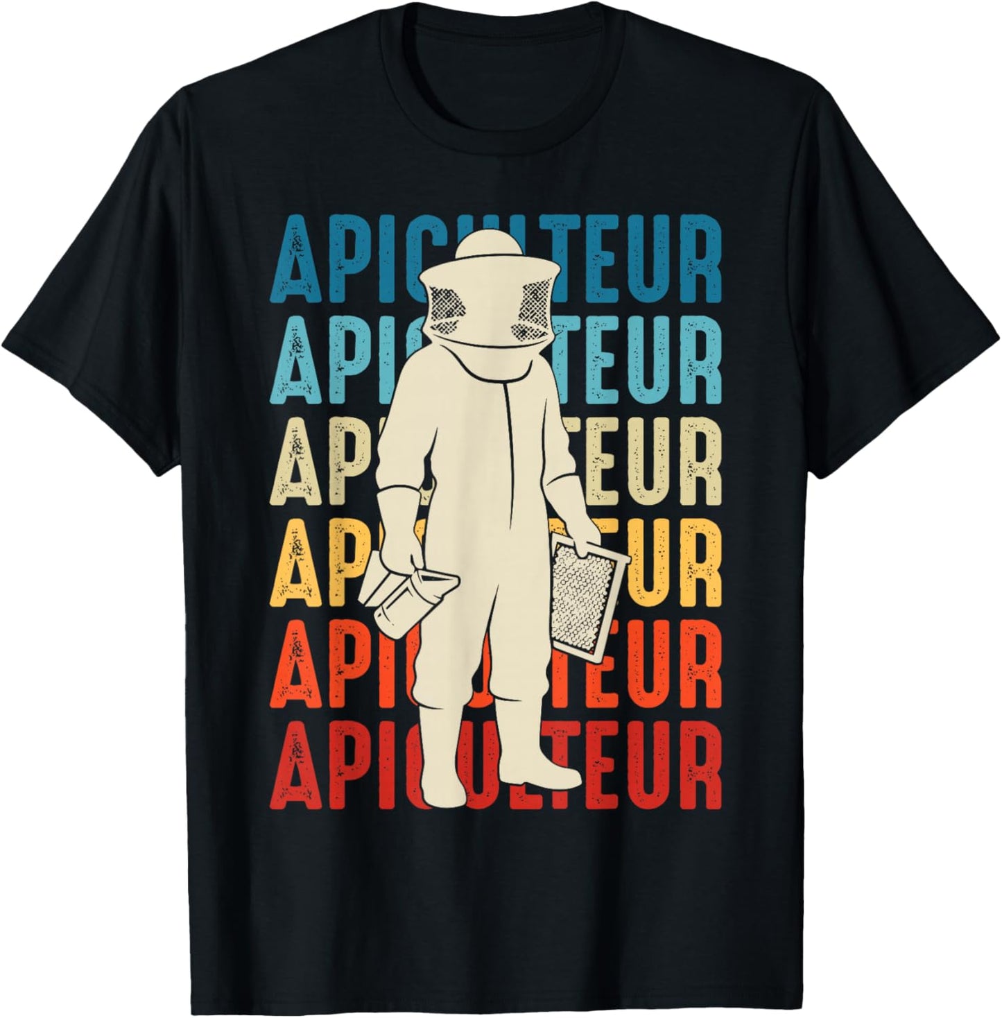 Apiculteur Abeilles Apiculture apicole rucher Abeille Retro T-Shirt - T-Shirt | Black