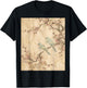 Sakura Blossom Birds Japanese Ink Painting Art T-Shirt - T-Shirt | Black