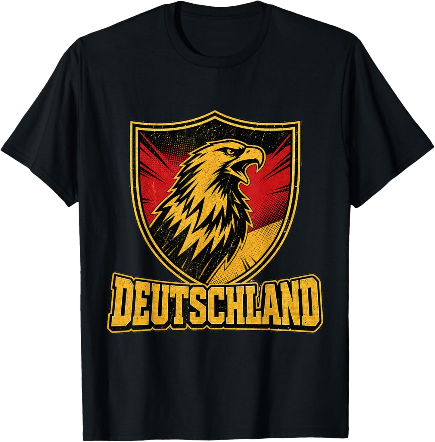 Deutschland Adler - Fan Design Schwarz Rot Gold T-Shirt - T-Shirt | Black