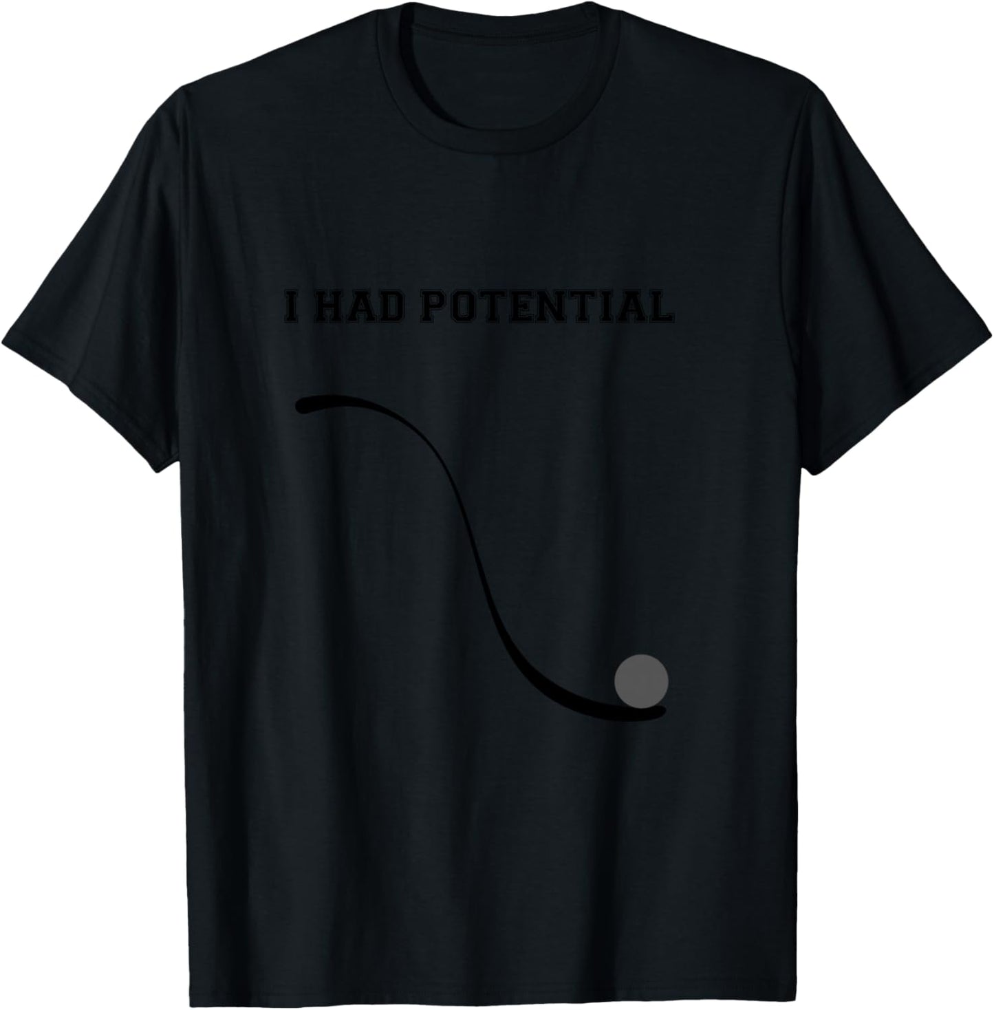 Joke about Retro Physics T-Shirt - T-Shirt | Black