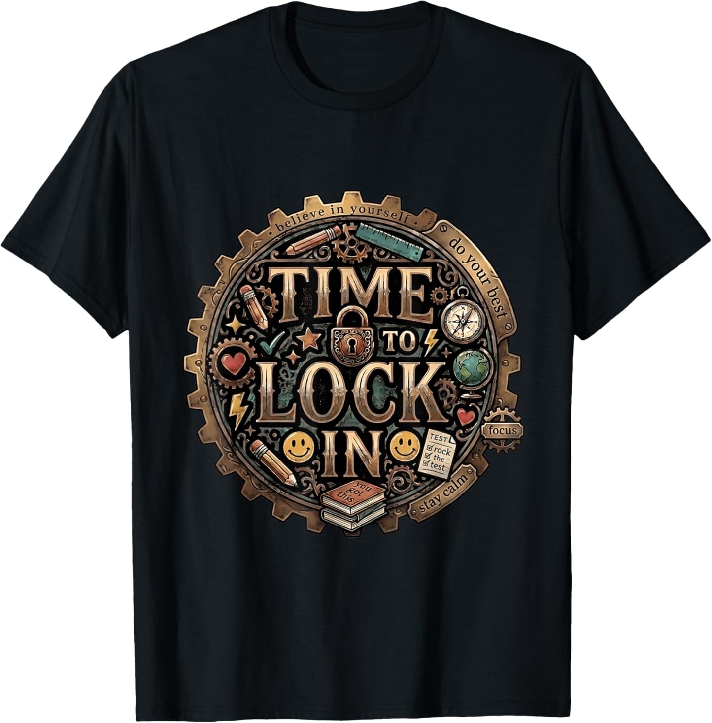 Time to Lock in Teacher Testing Day T-Shirt - T-Shirt | Black