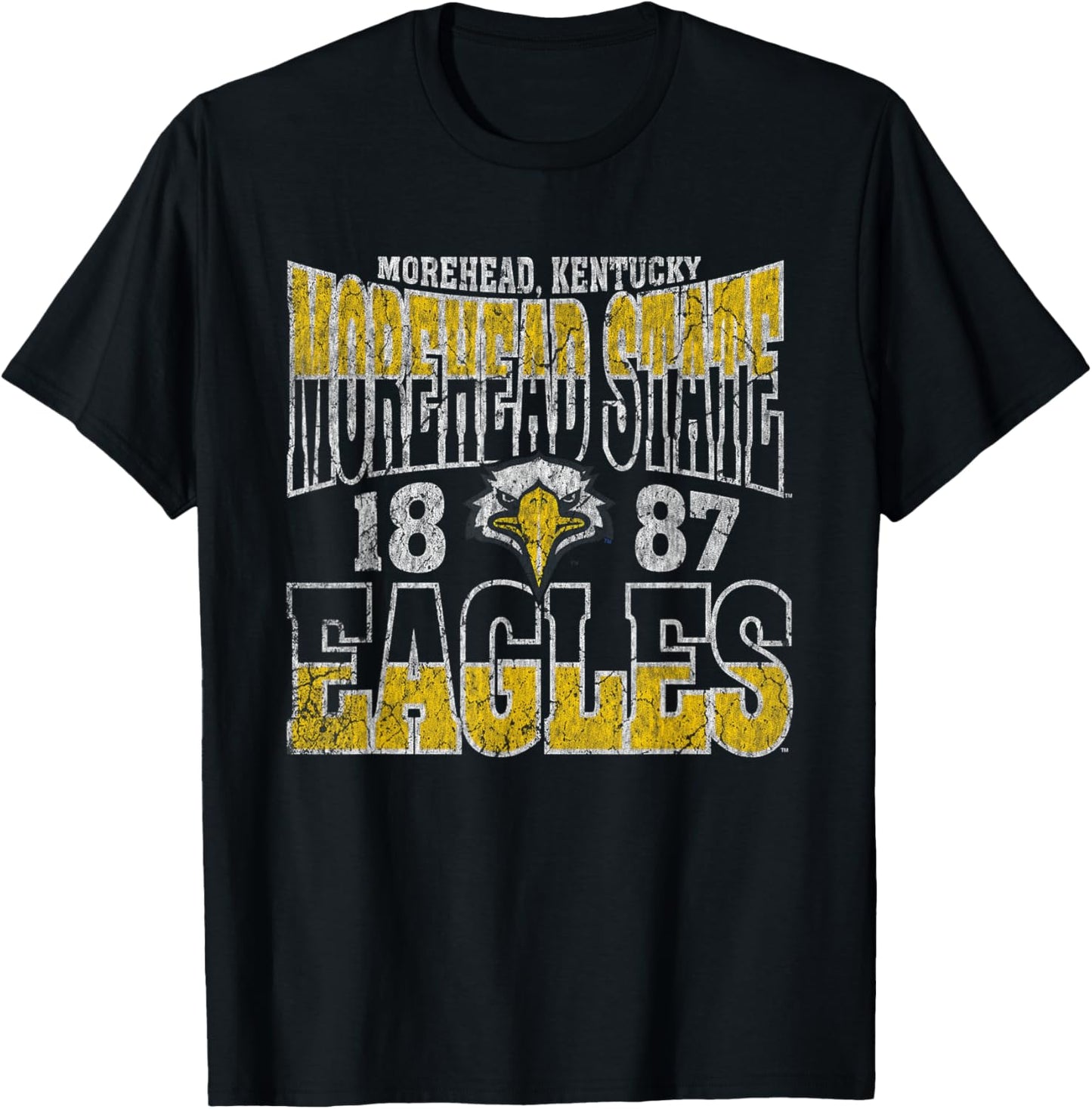 Morehead State Eagles Vintage Scroll Royal Blue T-Shirt - T-Shirt | Black