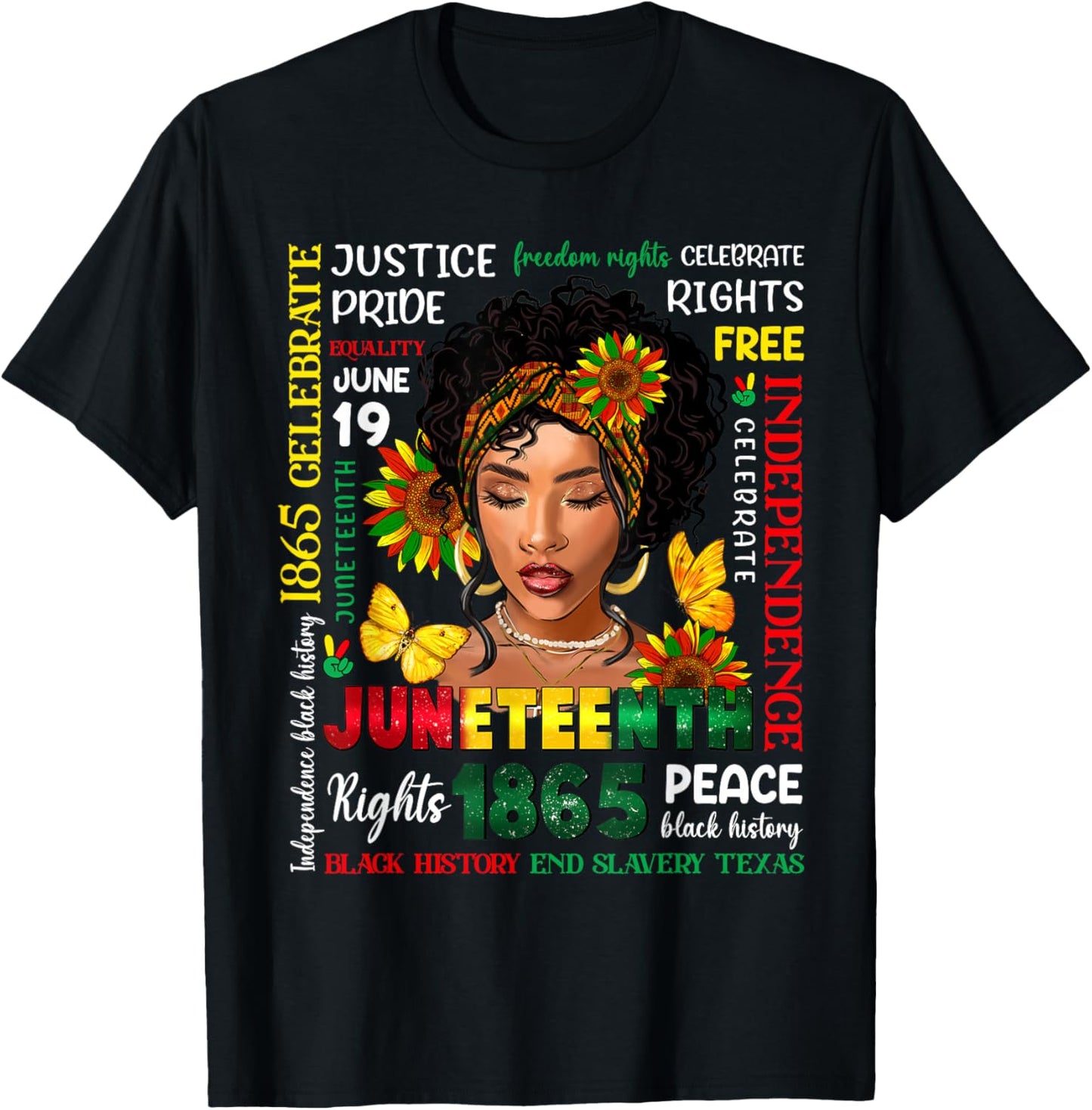Juneteenth Shirts Celebrating Black Freedom 1865 Black Women T-Shirt - T-Shirt | Black