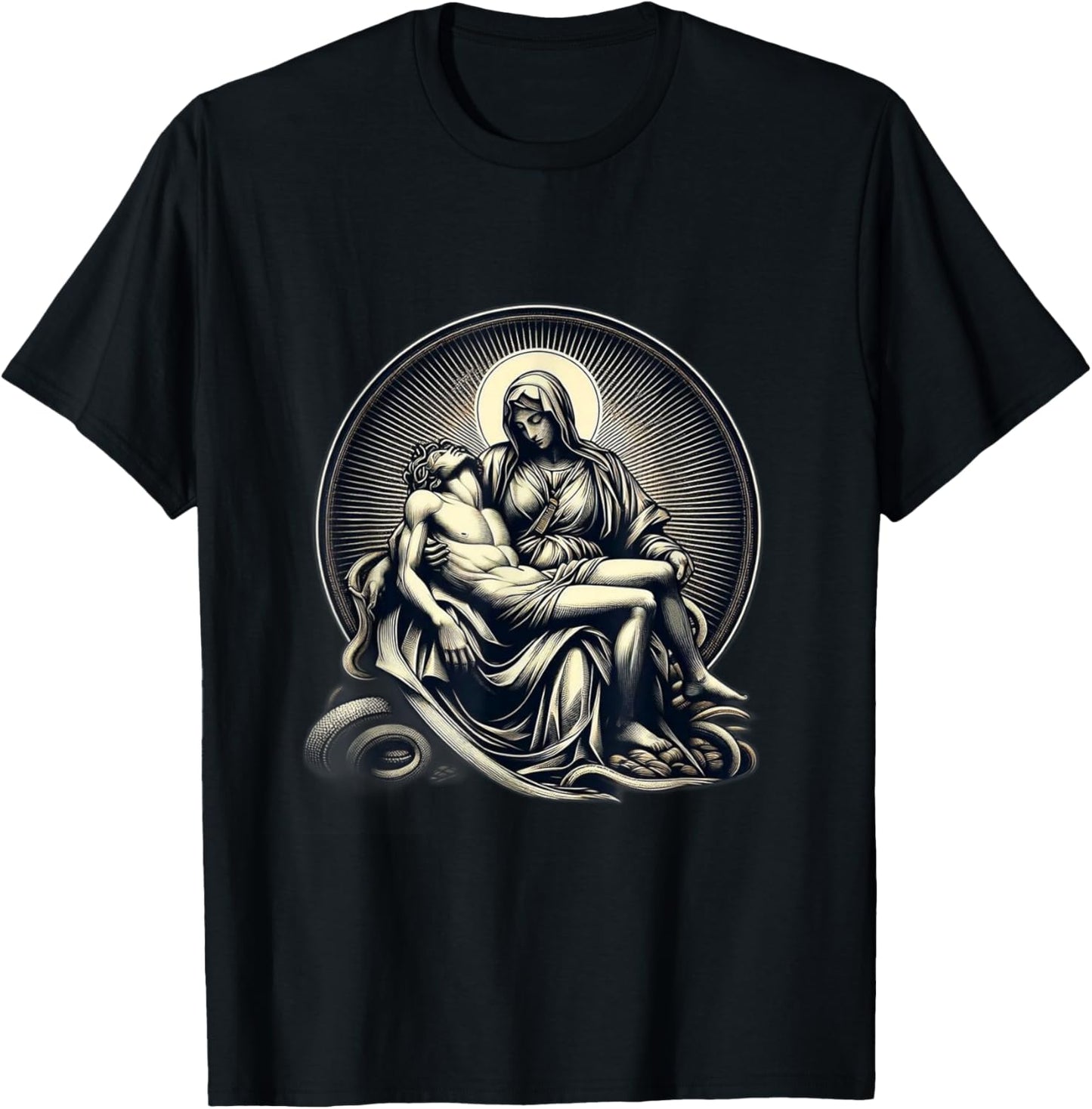 Michaelangelo's La Pieta T-Shirt - T-Shirt | Black