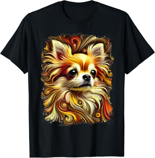 Cute Chihuahua Colourful Artwork T-Shirt - T-Shirt | Black