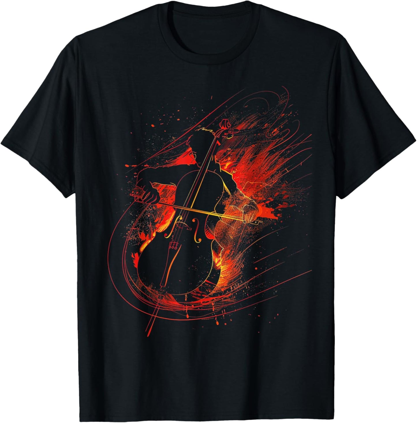 Cello Silhouette T-Shirt - T-Shirt | Black
