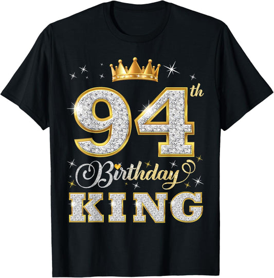 94th Birthday King 94 Years Old Birthday Party T-Shirt - T-Shirt | Black