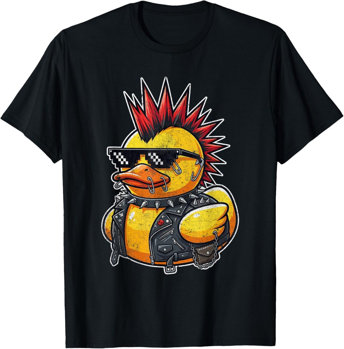 Funny Punk Rubber Duck T-Shirt - T-Shirt | Black