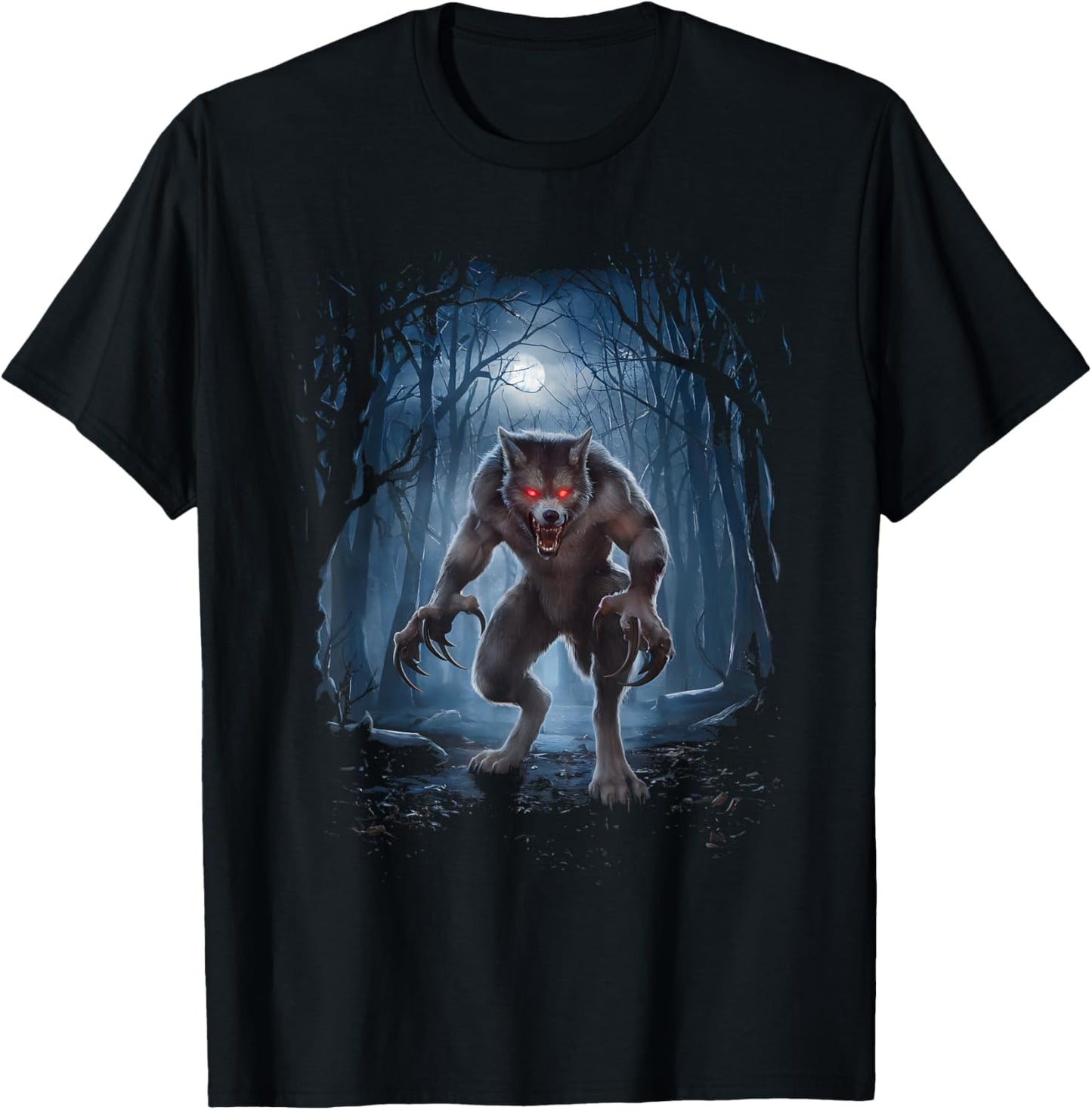 Werewolf Creature Cryptid Cryptozoology Folklore Wolf Man T-Shirt - T-Shirt | Black