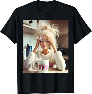 Distressed Doll Face Meme T-Shirt - T-Shirt | Black