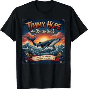 Timmy Hope Buckelwal Wal Meer Ozean Natur Design T-Shirt - T-Shirt | Black