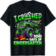 I Crushed 100 Days of Kindergarten Monster Truck School Boys T-Shirt - T-Shirt | Black