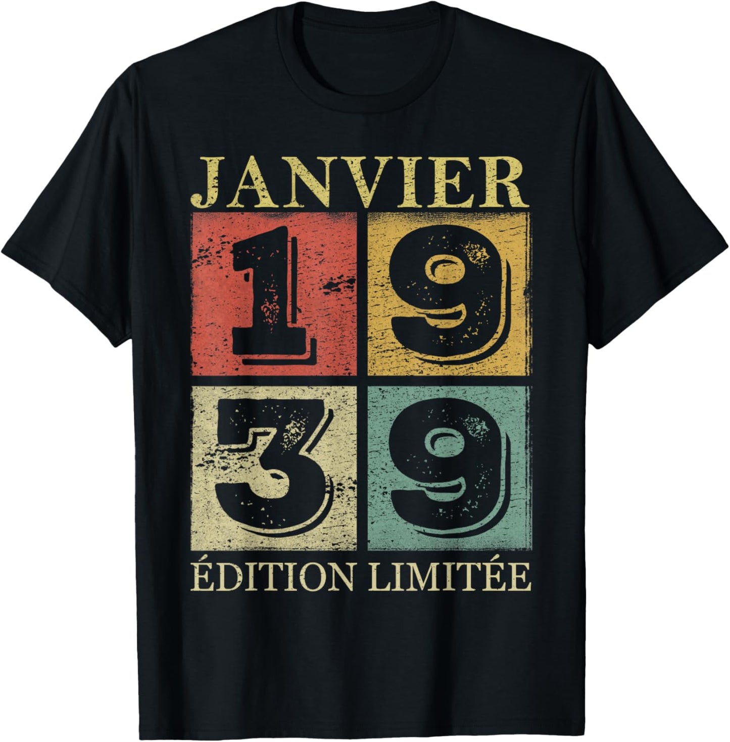 January 1939 87 Years Birthday Gift Man January 1939 T-Shirt - T-Shirt | Black