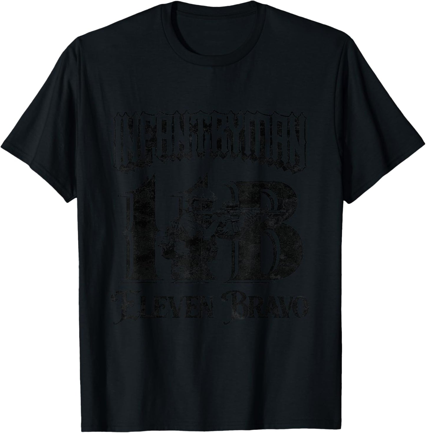 11 Bravo 11B Infantryman Military Combat Infantry Grunt T-Shirt - T-Shirt | Black