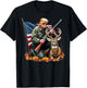Hunting Deer Season Vintage Trump USA Flag Camouflage T-Shirt - T-Shirt | Black